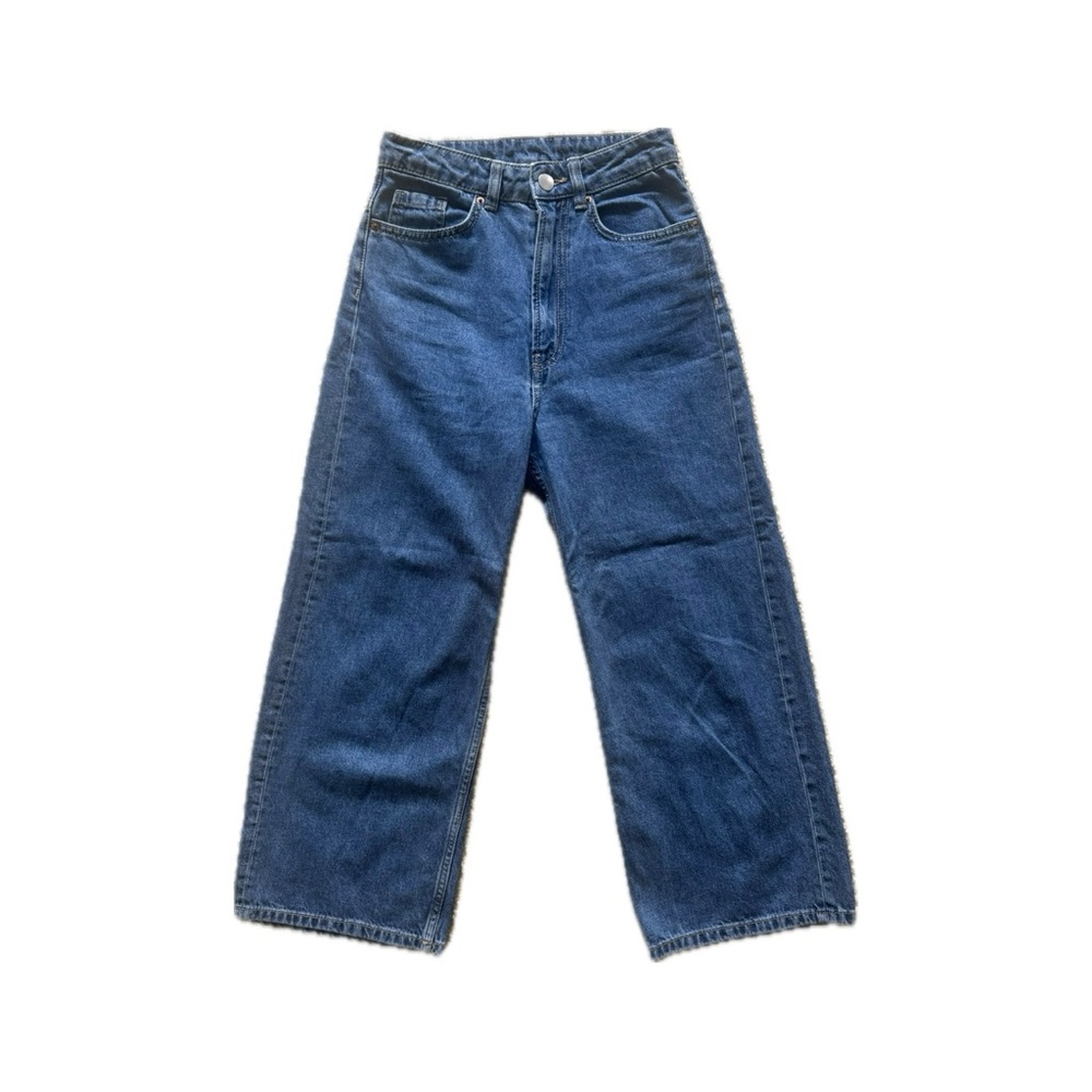 H&M high waist wide leg jeans